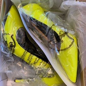 Michael Kors neon color heels, like new condition
